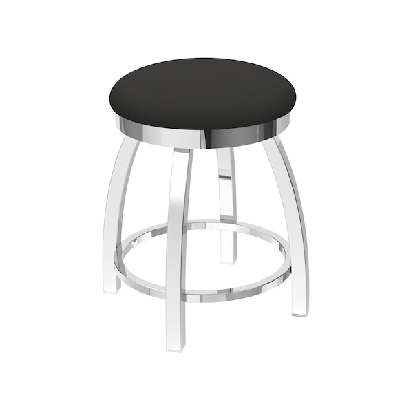 18" Swivel Vanity Stool, Chrome Finish, Canter Iron Seat